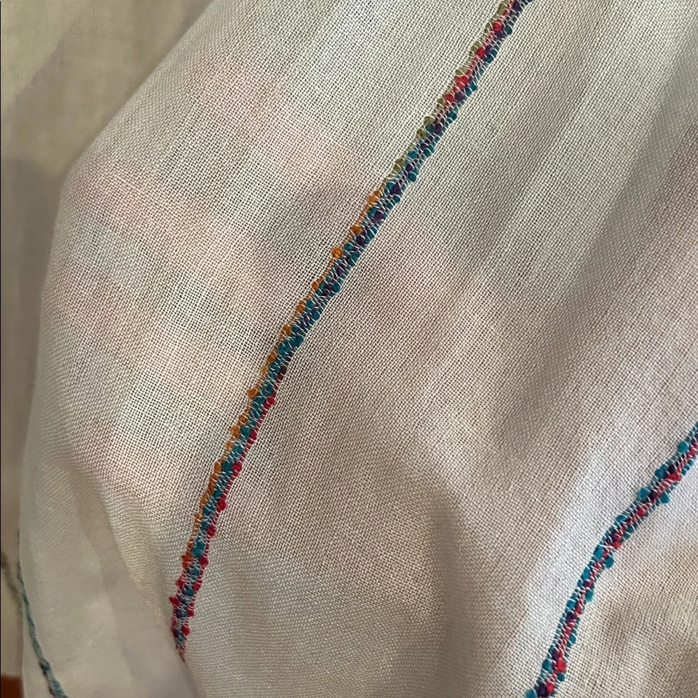 Colorful woven infinity scarf